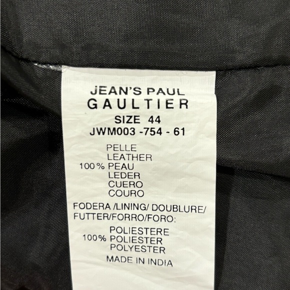 Jean Paul Gaultier black lather jacket size 44 - Picture 11 of 11